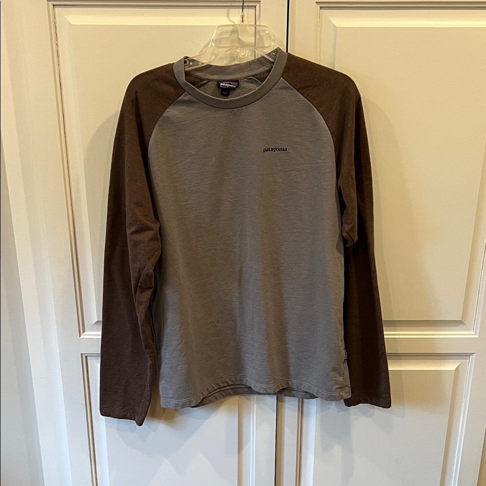 Patagonia Men's Long Sleeve Shirt in Gray and Brown